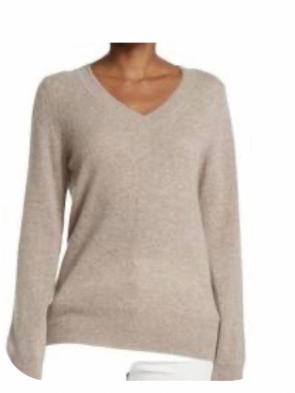 NWOT ella moss Ribbed V-Neck Pullover Sweater